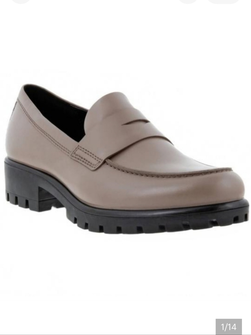 ECCO Modtray Taupe Loafer Sandal Size 41